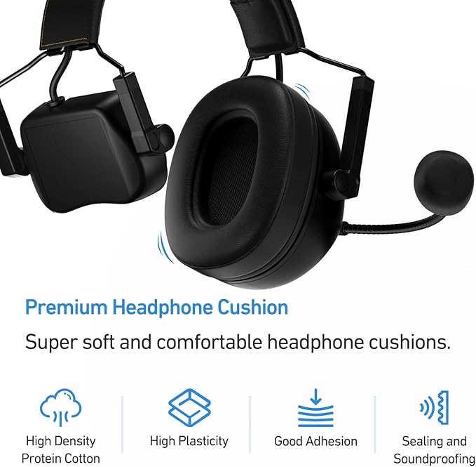 Came-TV Kuminik8 1.9GHz Wireless Intercom Headset System Noise Cancellation Zero Latency Full Duplex 3 Person Team Communication with Hardcase for Church Boating TV Film Production Drone