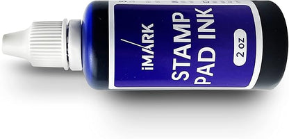 iMARK Premium Refill Ink for Self-Inking Stamps, Daters and Stamp Pads (2 oz, Blue)