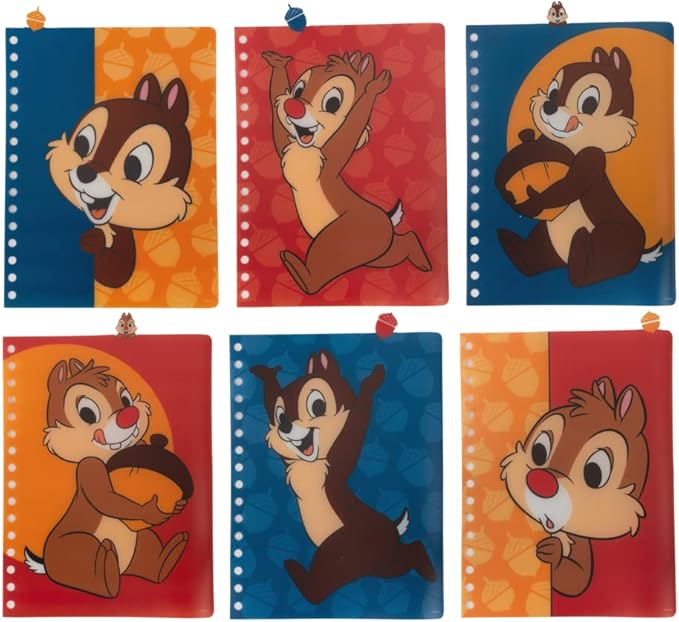 Innovative Designs Disney Chip and Dale Tab Journal Notebook, Spiral Bound, 144 Lined Pages, 8 x 7