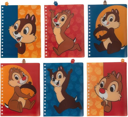 Innovative Designs Disney Chip and Dale Tab Journal Notebook, Spiral Bound, 144 Lined Pages, 8 x 7