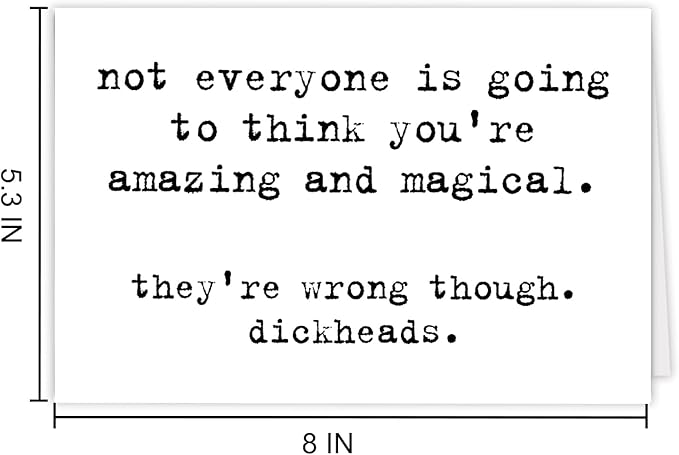 Funny Encouragement Card Gift for Women Men, Humor Support Card Gift for Him Her, Cute Sympathy Card Feel Better Gift for Friend Son daughter, Thinking of You Card For Friend