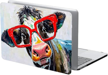 Compatible with 14.2 Inch MacBook Pro A2442/A2779, Red Cow Hard Plastic Shell Cover Case