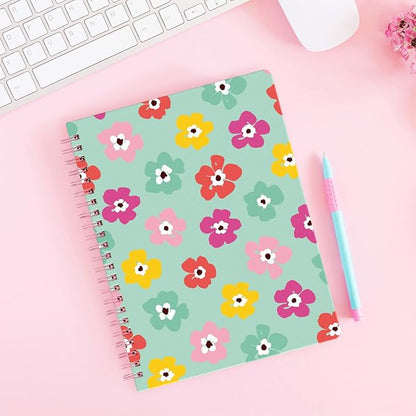 Sweetzer & Orange S&O Cute Spiral Notebooks - College Ruled Spiral Notebook with Pockets - Hardcover Notebook for Women - Cute Notebooks for School & Journal - 80 Double-Sided Pages, 6.25" x 8.25”