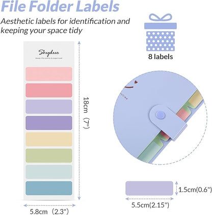 SKYDUE Letter A4 Paper Expanding File Folder Pockets Accordion Document Organizer (Purple)