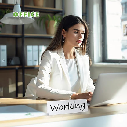 12 Pcs Dry Erase Name Tent Cards for Table, Reusable Name Cards 8.75" x 3" Desk Name Tents Sets with Dry Erase Markers and Erasers, Facilitate Effective Organization of Meetings and Classes