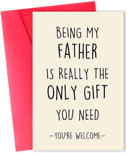 Funny Birthday Card for Dad, Humor Dad Birthday Card Gifts from Son Daughter Kids, Best Gifts for Dad Birthday, Happy Birthday Gifts for Father Papa Dad