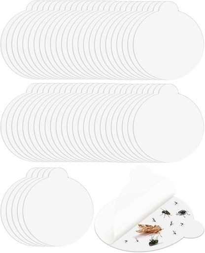 50Pack 4.3 Inches Replacement Glue Boards, Refillable Glue Boards Round Sticky Compatible for Katchy, Fenun, FVOAI, MOAHUNT Most Models Indoor Outdoor Lamp