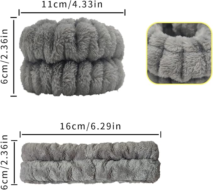 2 Pairs Wrist Washband for Women Washing Face, Wrist Spa Washband Absorbent Wristbands, Prevent Liquids from Spilling Down Your Arms