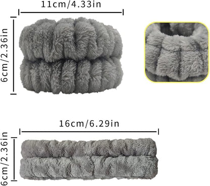 2 Pairs Wrist Washband for Women Washing Face, Wrist Spa Washband Absorbent Wristbands, Prevent Liquids from Spilling Down Your Arms