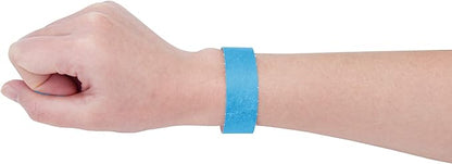 100 Pcs Wristbands, 1-100 Consecutive Numbers Waterproof Tearproof and Printable Wrist Straps Admission Bracelets Tickets (Blue)