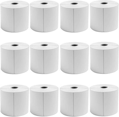 9527 Product 4x6 Direct Thermal Shipping Labels for Zebra 2844 ZP-450 ZP-500 ZP-505,Blank,450 Labels/Roll, 1" Core (12 Rolls)