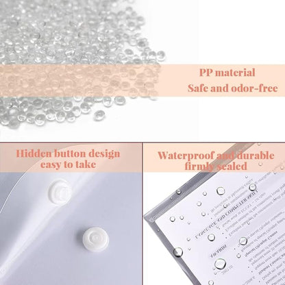 Vmiapxo 40 Pack Stamp and Die Storage Pockets, Reusable Small Plastic Envelopes Waterproof Sticker Organizer Receipt Holder Photo Storage Folders (7" x 9.4")