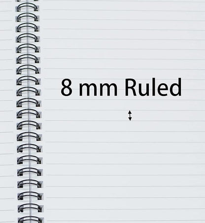 Yansanido Spiral Notebook, 4 Pcs A5 Thick Tree Design Hardcover 8mm Ruled 4 Color 80 Sheets -160 Pages Journals for Study and Notes (Tree)