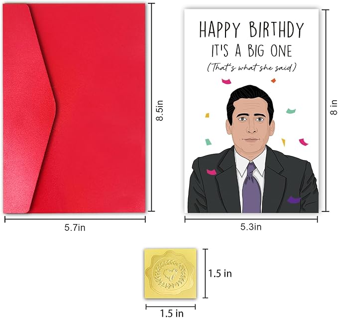 Michael Birthday Card for Friend Him, Funny Office Birthday Card for Coworkers Her, That What She Said Card