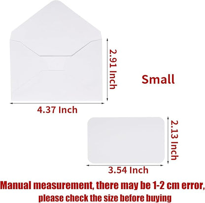 jiebor 100 Sets Small Black Envelopes with Small Blank Gift Business Card Wedding Invitation Pocket Envelopes for Graduations Wedding Shower Holiday 4.37 x 2.91 Inch