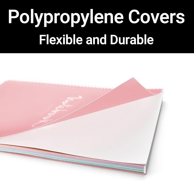 M MiquelRius, Lined 4 Subject Notebook, 11" x 8.5", 120 Perforated Sheets, Colored Sections, 3 Hole Punched,West Bay Design Cardboard Cover