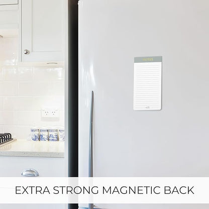 Beautiful Magnetic Notepads for Fridge - Set Of 4 Modern Note Pads With Lined Pages to Easily Write Notes & Make Grocery/Shopping Lists - The Perfect To Do Pad w/ Strong Magnets for Your Refrigerator