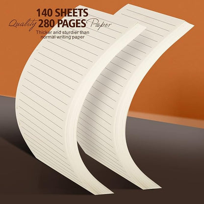 A5 Refill Paper, A5 Loose Leaf Binder Paper for A5 Binder, A5 Planner Inserts, A5 Lined Paper Refill, 6 Ring A5 Paper Refill for A5 Binder Refillable Notebook Journal, 140 Sheets/280 Pages