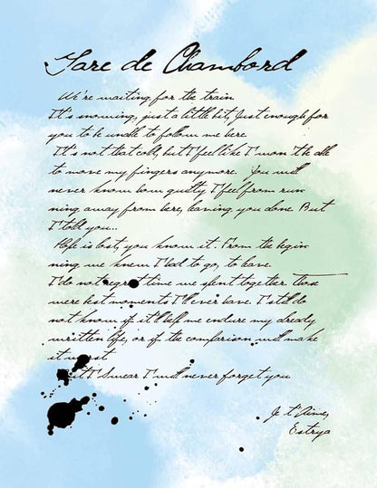 Watercolor Styles Aesthetic Stationery Paper, 8.5 x 11 In, 60 Sheets, Double Sided, Colorful Pretty Decorative Scrapbook / Writing Paper, Printer Friendly for Invitations