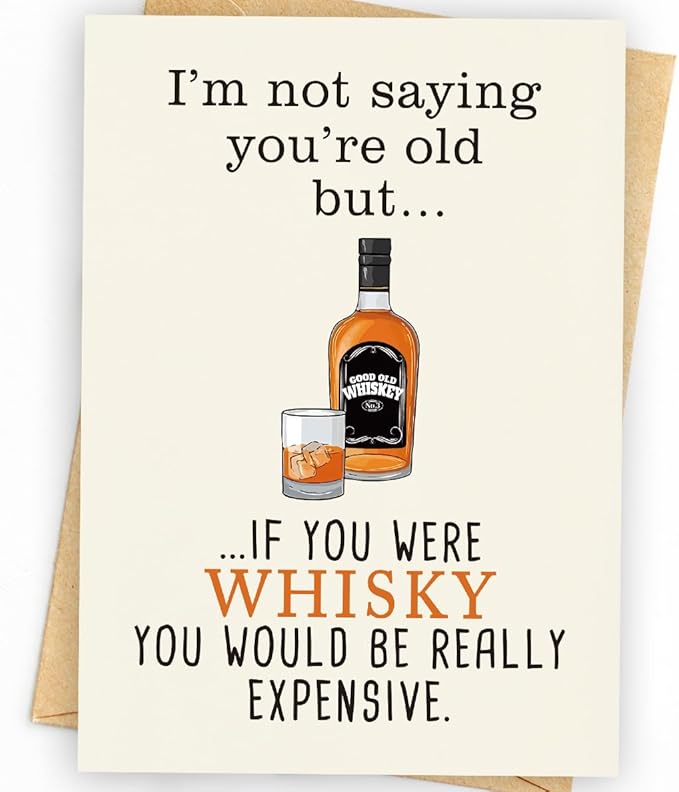 Greeting Card, Birthday Card for Husband, Men, Boyfriend, Him, Funny Gift, Happy Birthday, Premium 400gsm Cardstock