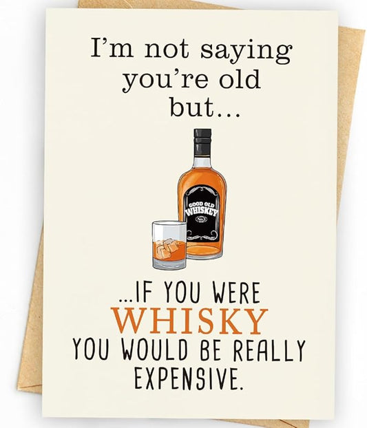 Greeting Card, Birthday Card for Husband, Men, Boyfriend, Him, Funny Gift, Happy Birthday, Premium 400gsm Cardstock