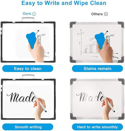 Whiteboard Dry Erase Boards, Portable White Board Double Sided Magnetic Board Stand,Foldable Hanging Wall Desktop Boards Easel for Kids Students Teacher for School Home Kitchen Office 24x18 Inch
