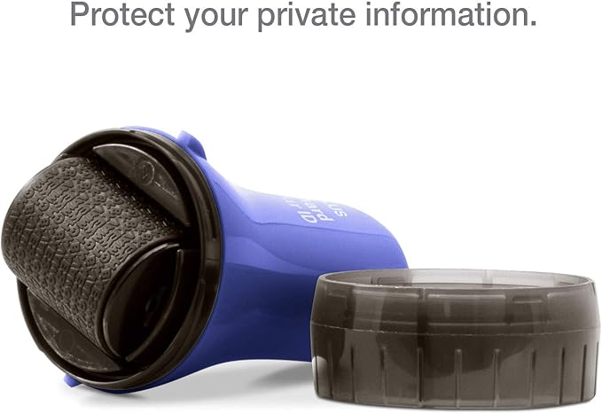 Guard Your ID ADVANCED WIDE Roller Identity Theft Prevention Security Stamp NAVY BLUE (70109)