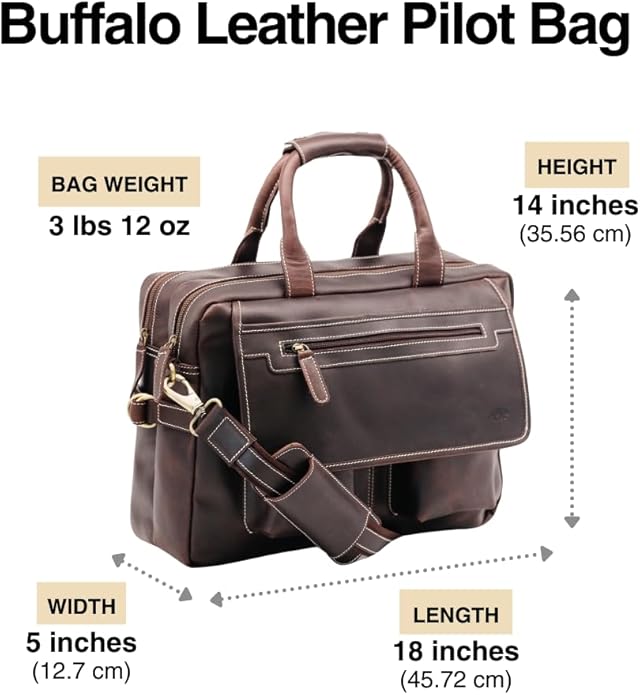 Buffalo Leather Pilot Bag