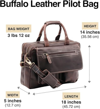 Buffalo Leather Pilot Bag