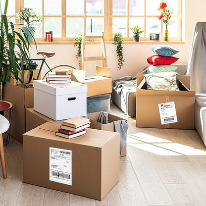 4x6 Thermal Labels, MakerKing White Mailing Fanfold Postage Direct Thermal Printer Shipping Label (4000 4x6 Fanfold Labels), Compatible with Rollo, MUNBYN, iDPRT, Polono, Zebra Thermal Label Printer