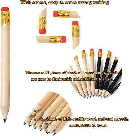 Golf Pencils Bulk,Pre Sharpened Pencils, Mini mall Pencils,Baby Shower Pencils Bridal Shower Pencils Half Pencils(24Pcs)