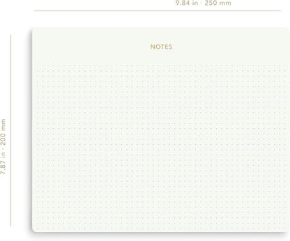 Mouse Pad Notepad for Professionals, 9.8" x 7.9", 50 Sheets, Minimalist, Gold Foiled, Dotted Layout, Executive's Desk Note Pad, To Do List Notepad, Eco-friendly, FSC™ Certified Planner Pad