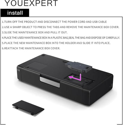 INK+ YOUEXPERT T2950 Maintenance Box T295000 Remanufactured Compatible with Workforce WF-110, EC-C110 Printer, 2 Pack