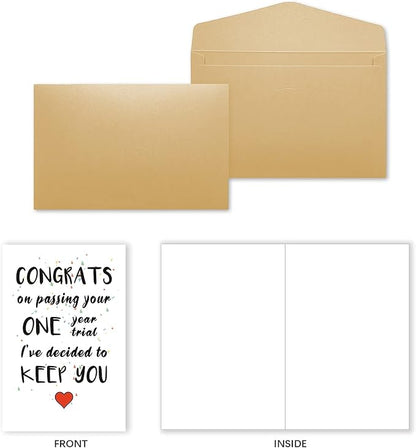 Ziwenhu 1 Year Anniversary for Boyfriend Gifts, Funny Anniversary Card for Boyfriend, Humorous One Year Anniversary Card for Girlfriend