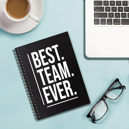 Best Team Ever 160 Blank Pages Spiral Notebook, Team Notebooks for Employees, Teamwork Gifts for Staff, Team Gifts for Coworkers, Team Member Gifts for Colleagues, Employee Appreciation Gifts