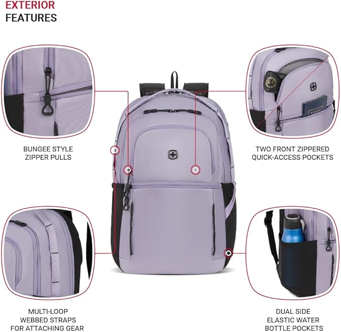 SwissGear Versa, Lavender Grey, 17.75-Inch