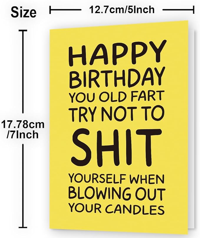 Funny Birthday Card & Gifts for Men Husband Boyfriend Him Dad, Happy Bday Card