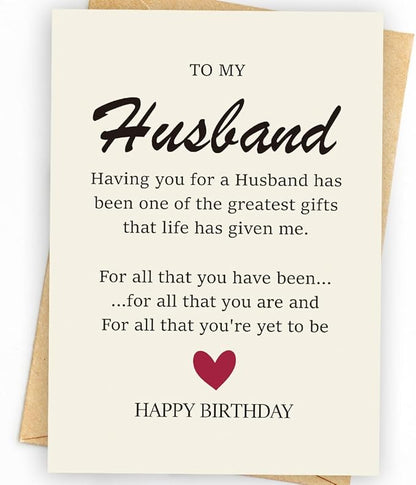 Birthday Card for Men, Husband, and Him | Happy Birthday Gifts & Decorations for Men
