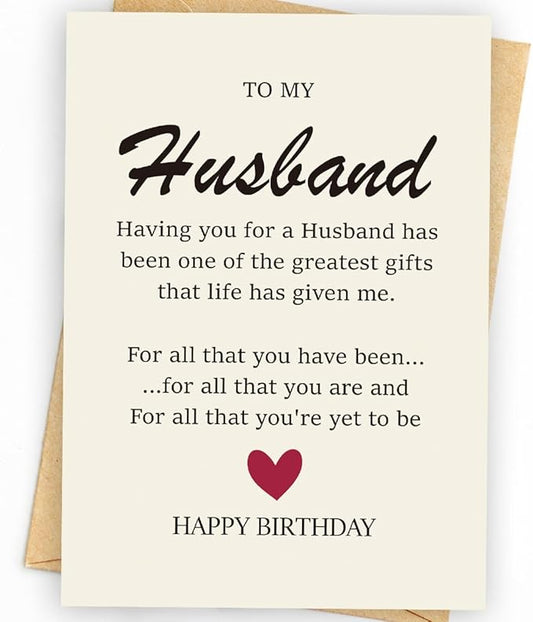 Birthday Card for Men, Husband, and Him | Happy Birthday Gifts & Decorations for Men