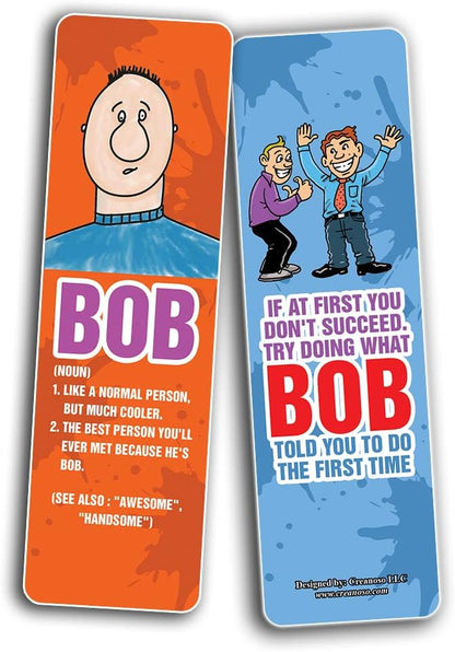Creanoso Funny BOB (be Like bob) Bookmarks (5-Sets X 6 Cards) – Daily Inspirational Card Set – Interesting Book Page Clippers – Great Gifts for Adults and Professionals