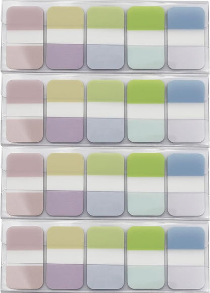 Tabs Flags Solid Assorted Colors, 0.98 x 1.71 Inch Alternating Sticky Tabs, Easy to Post, 4 On-The-Go Dispensers/Pack, 400 Pages Total