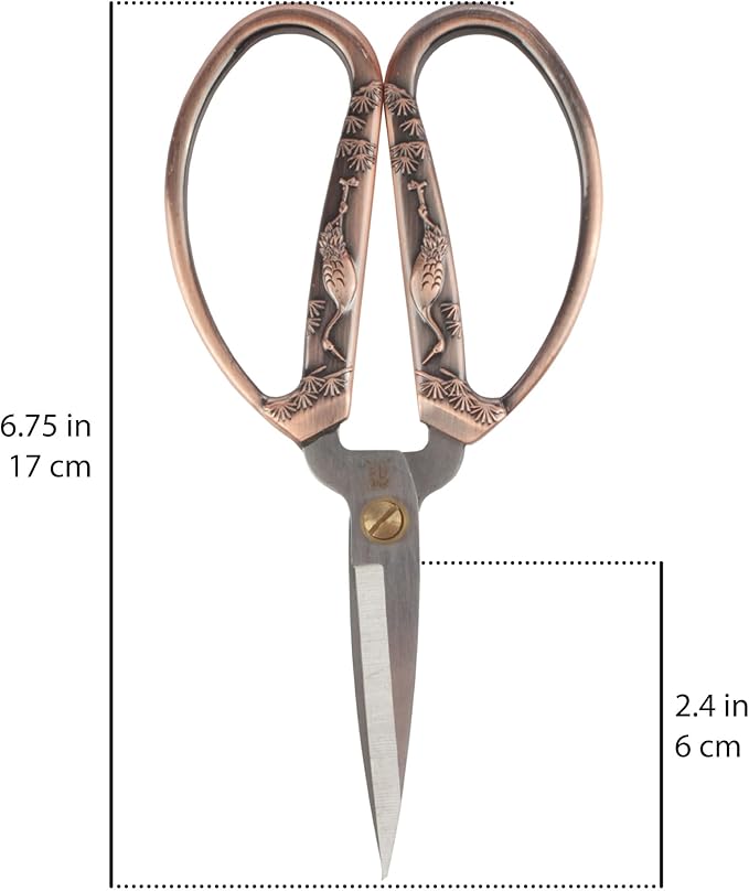 JubileeYarn Classic Chinese Small Embroidery Craft Scissors - Copper - 3 Scissors