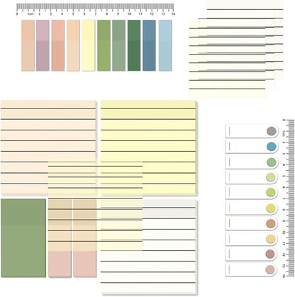 BAYTORY 700 Sheets Transparent Sticky Notes with Lined, Clear Waterproof 3 x 3 inch See Through Memo Pad, Self-Adhesive Translucent Writable Index Tabs for Annotating Books, Study Supplies