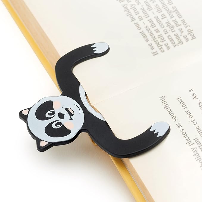 Page Pals Bookmark Bookholder | Page Holder | Music Holder Clip | Music Paper Holder | Magazine, Cookbook | Reading in Bed at Home | Office, Desk, Kitchen Use | Novelty Reading Gift Idea (Panda)