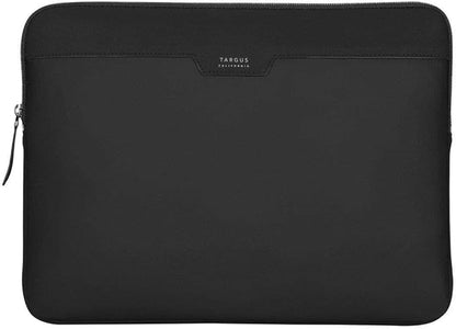 Targus Newport Modern Style Sleeve with Durable Water-Repellent Nylon, Back Zip Pocket Pouch, Protective Slipcase fits 11-12-Inch Laptop/Notebook, Black (TSS1001GL)
