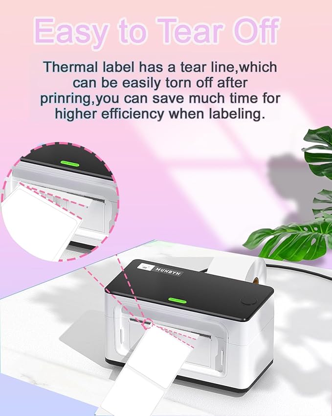 2inch Square Thermal Labels Self-Adhesive, 420 Sheets/Roll Printer Labels for Business and Home, Thermal Sticker for/Shipping/Packaging/DIY Logo Design/Thanks Card/Inventory