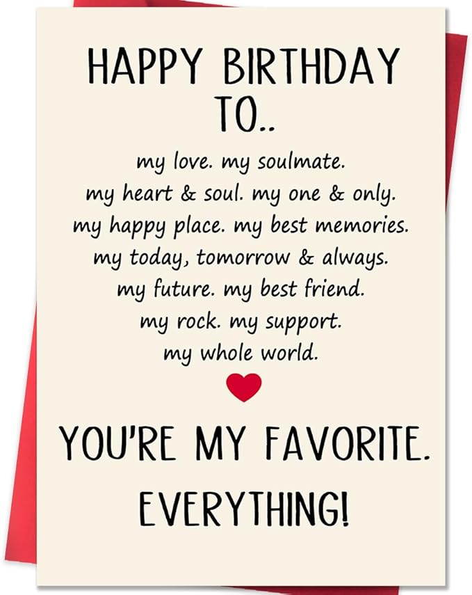 Funny and Romantic Birthday Card & Gifts for Husband, Men, Boyfriend - Sweetest Happy Bday Cards for Him