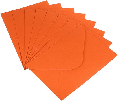 PATIKIL Mini Envelopes, 50 Pack Gift Cards Business Cards Envelope for Greeting Weddings, Orange
