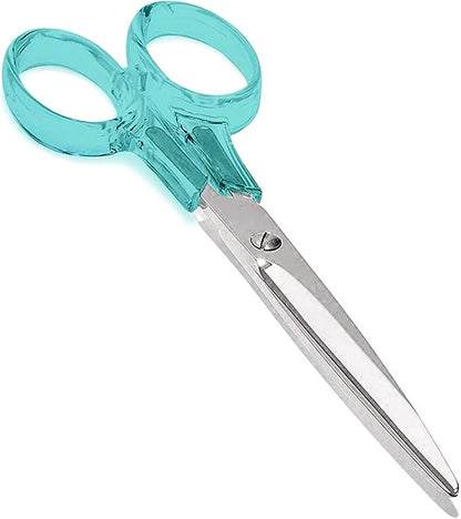 OfficeGoods 3 Piece Acrylic Desk Set - Includes Ruler, Staple Remover, Scissors - Functional & Elegant Desk Accessories - Stationery Tools for Home, Office, and School - Green with Silver Metal