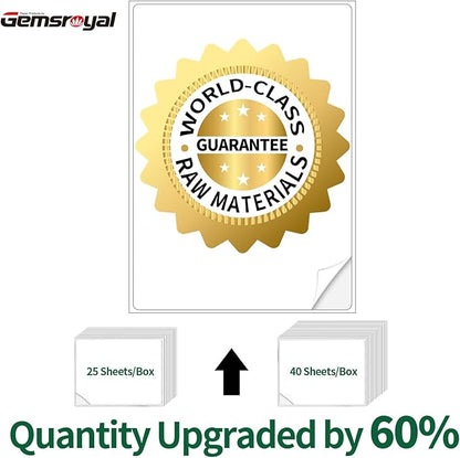 Half Sheet Shipping Labels,40 Sheets,5.5"×8.5",2 per Sheet,Mailing Label for Laser & Inkjet Printer Labels,Large Labels,Matte White Large Label Stickers,Half Page Labels,Letter Size